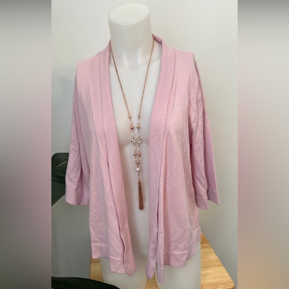 Garnet Hill cardigan pink size medium